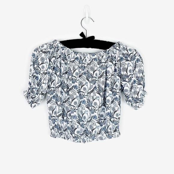 Cupcakes and Cashmere Printed Crop Top Small Cotton Paisley Girlcore Summer - Picture 4 of 13